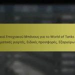 Κωδικοί Εποχιακού Μπόνους για το World of Tanks Blitz: Θεματικές γιορτές, Ειδικές προσφορές, Εξαργύρωση